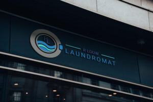 R Louw Laundromat Logo Design